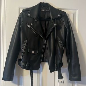 Zara Faux leather moto style jacket